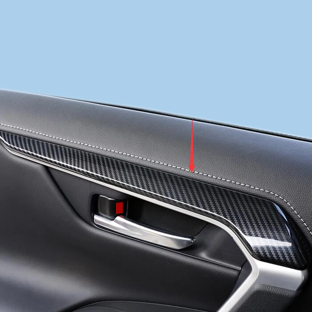 За Toyota Rav4 2019 2020 Вътрешни Лайсни Автомобилен Стайлинг ABS Пластмаса Вратата Подлакътник Рамка Лента за Украса на Капачката на Довършителни Аксесоари