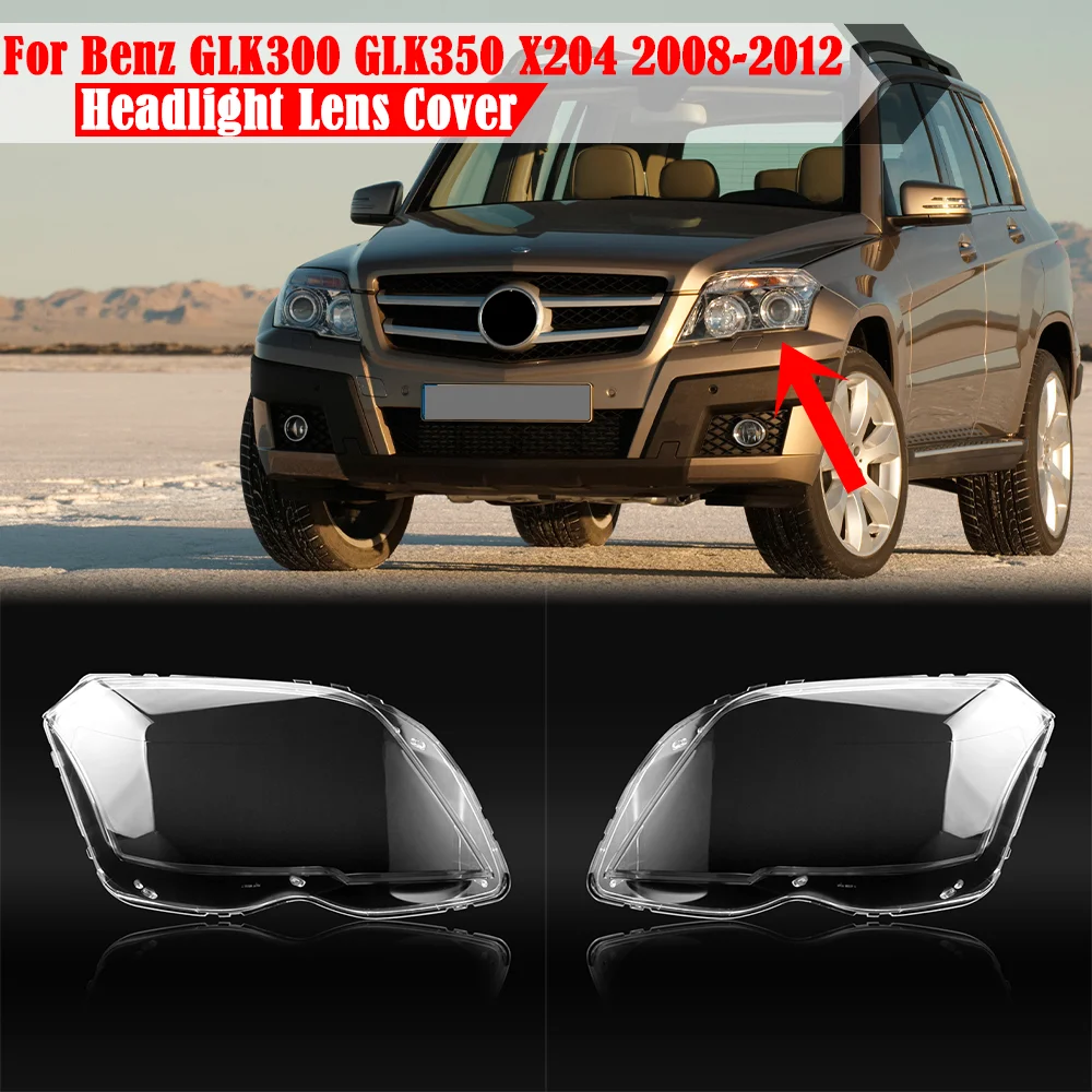 За да Benz GLK GLK300 GLK350 X204 2008-2012 Фарове Прозрачна Обвивка Лампа Лампа на Предния Фар Капак на Обектива на Плексиглас