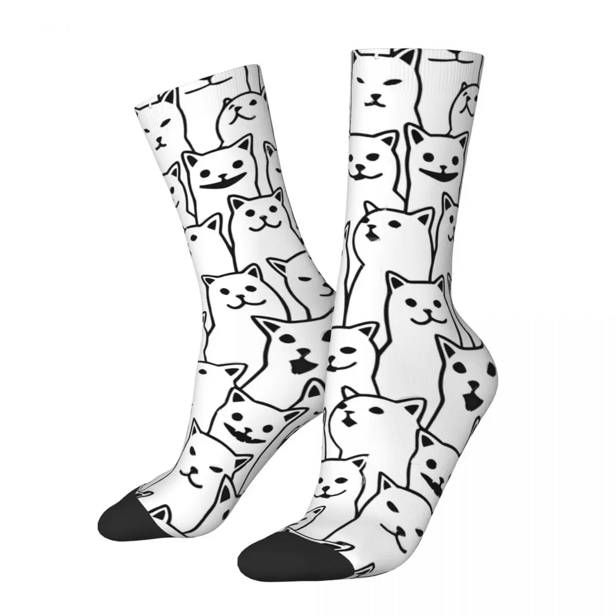 Забавни Happy Мъжки Чорапи Kawaii Ретро Harajuku Cat Хип-Хоп Случайни Екипажа Луд Чорап Подарък Модел С Принтом
