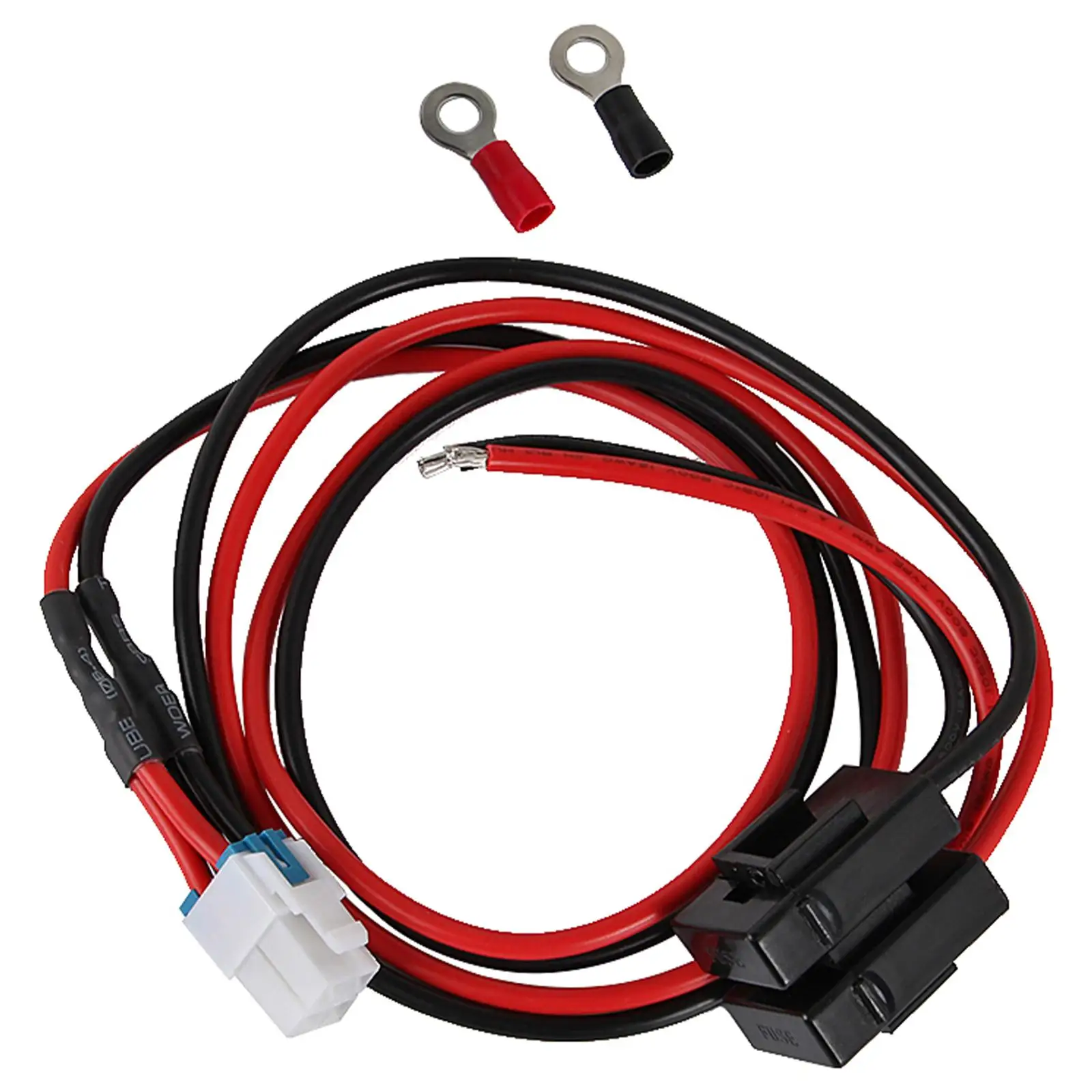 Захранващ кабел Кабел 30A Предпазител къси вълни 1 М/3,3 фута 12AWG 4 за контакт за ft-991A Висока производителност Заменя Здрав е Лесен за инсталиране
