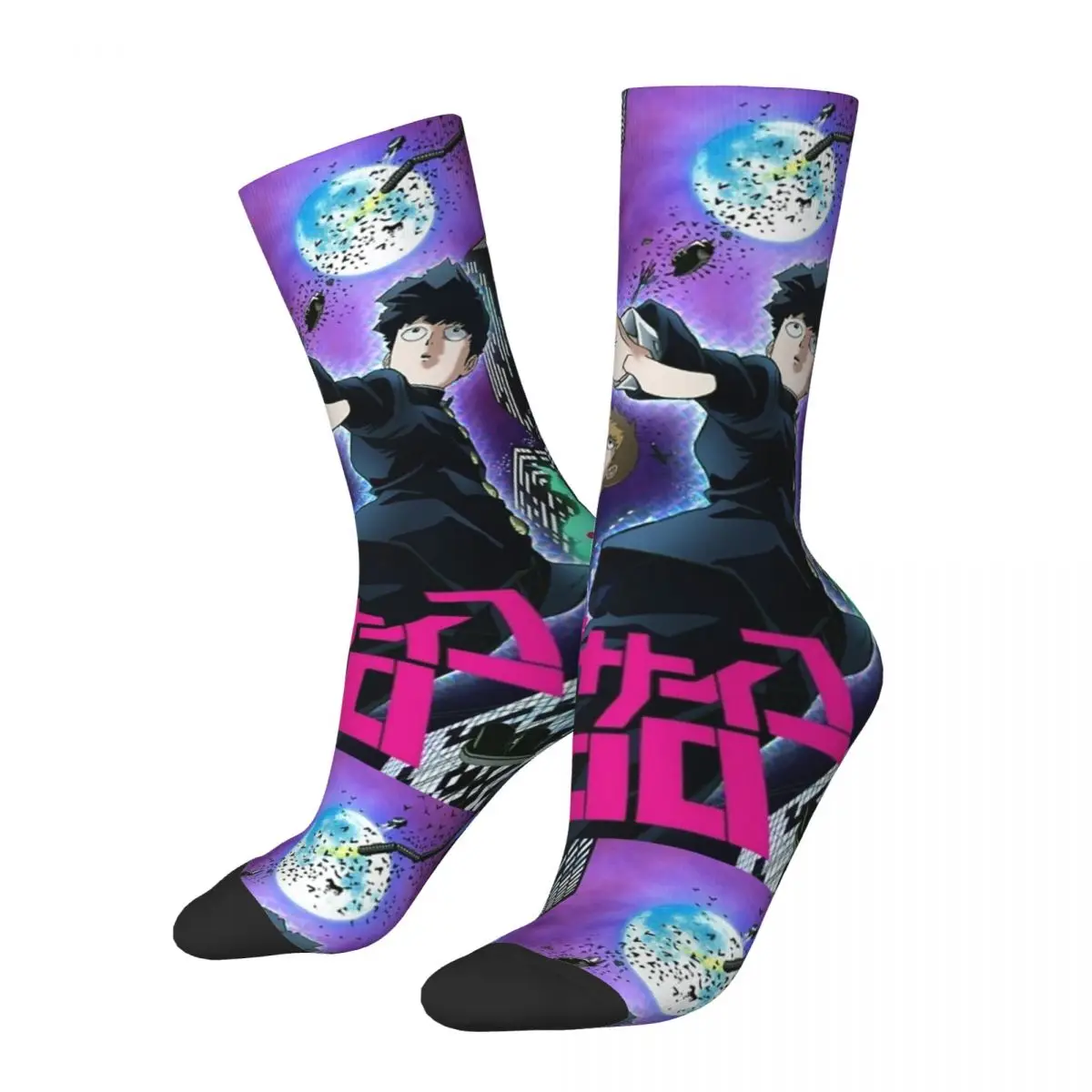Зимни Топли Забавни Мъжки и дамски Чорапи One Punch Man Opm Tatsumaki Mob Psycho 100, Нескользящие Чорапи за екипажа