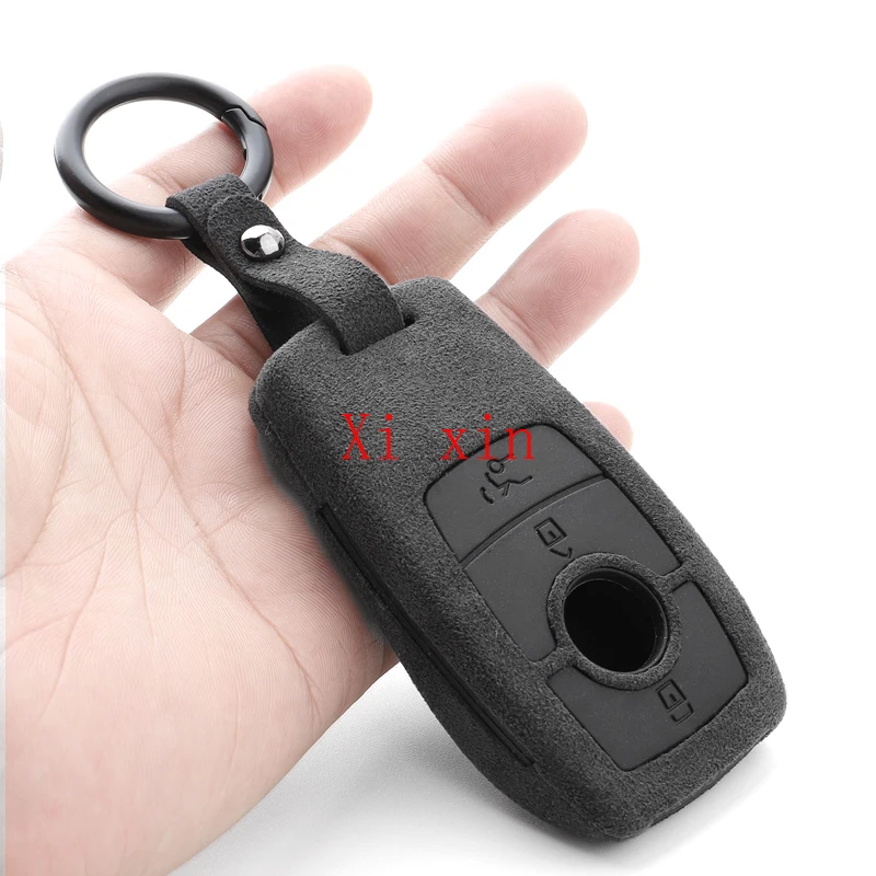 Индивидуален калъф за ключове от велур Alcantara special key cover за Mercedes-Benz E-Class e300l A-Class, C-Class GLB / GLC / AMG