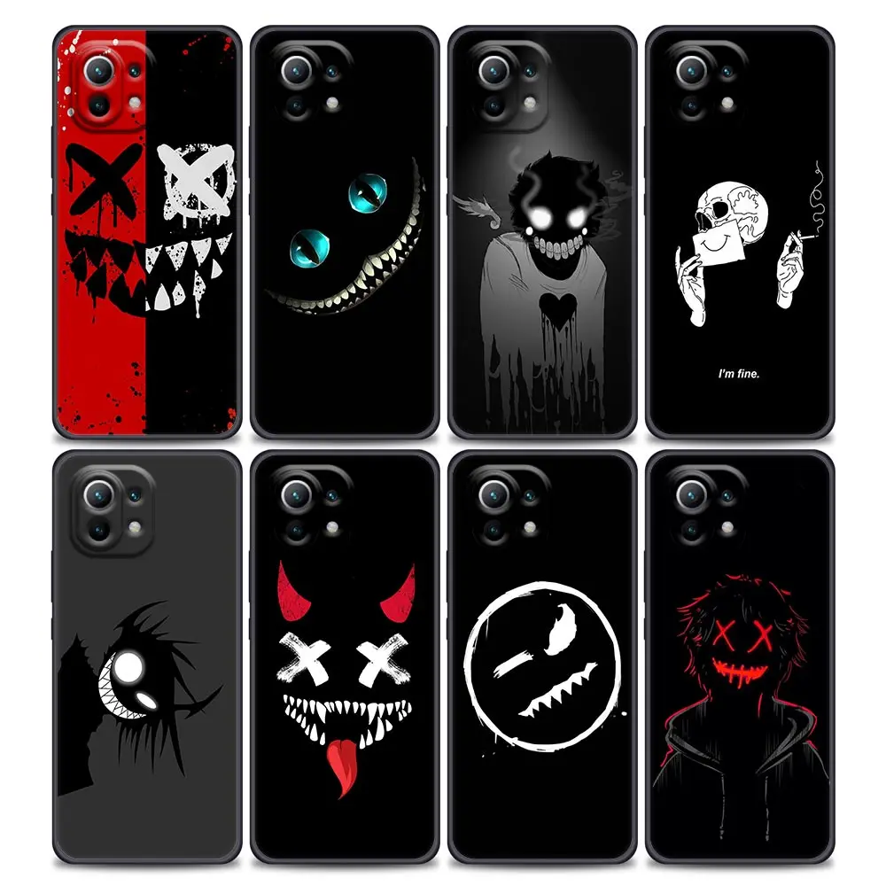 Калъф За Телефон Smile Skeleton Devil за Xiaomi Mi 11 11T 11X Pro Lite NE 12 POCO X3 F3 M3 M4 NFC Pro Мек Тънък Калъф funda