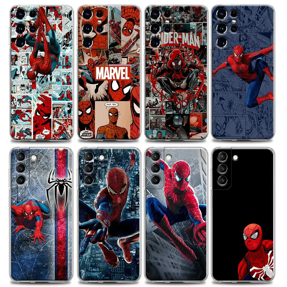 Калъф за мобилен телефон Samsung S9 S10 S10e S20 S21 S22 Plus Lite Ultra FE 4G 5G Мек Силиконов Калъф на Marvel Аниме MARVEL Spiderman