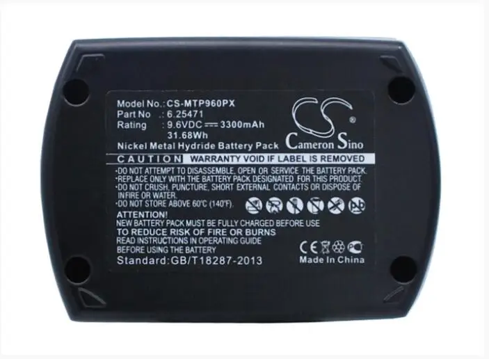 Камерън Китайско 3300 mah батерия за METABO BS 9,6 BS9.6 BSP9.6 BSZ9.6 BSZ9.6 С въздушно охлаждане BSZ9.6IM Плюс BZ9.6SP Implus KSA9.6 SB9.6