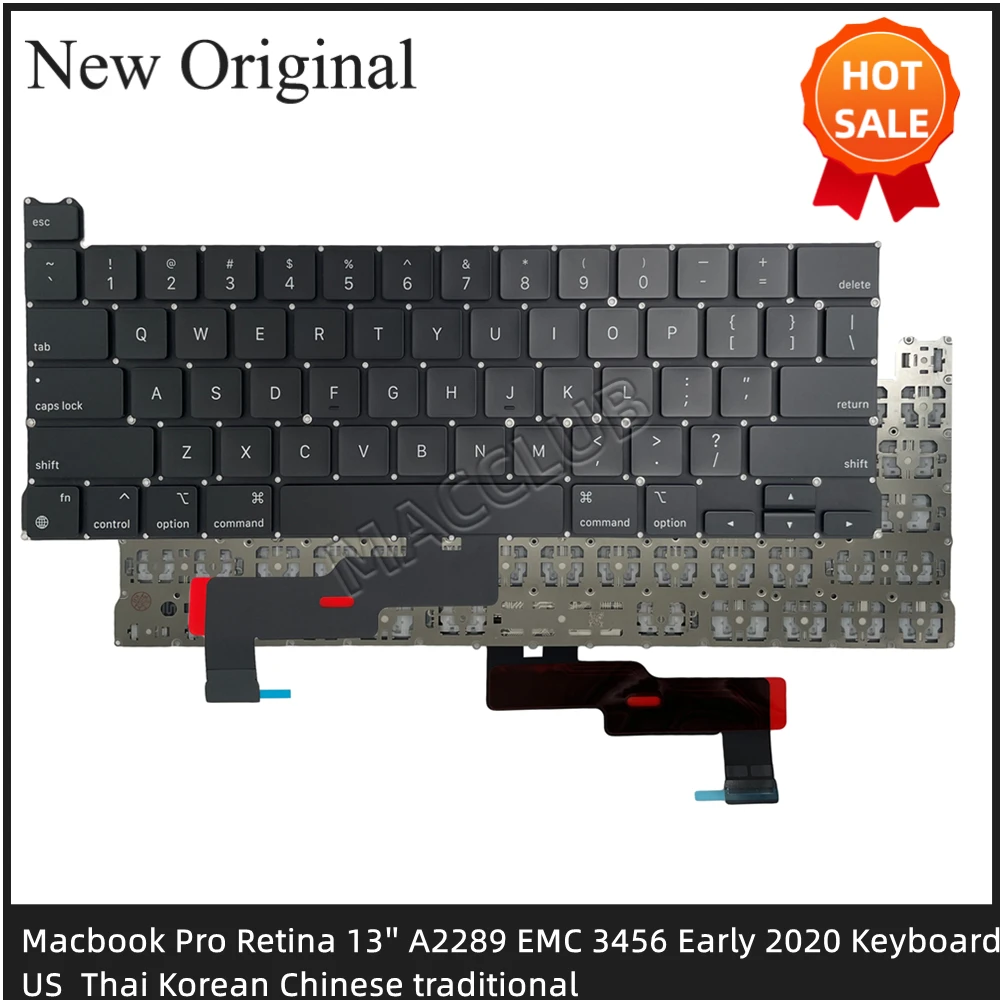 Клавиатура A2289 американската Тайландски Корейска, Китайска традиционна за MacBook Pro Retina Дисплей 13,3 