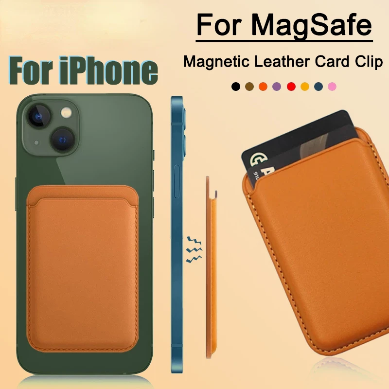 Кожена Скоба За Карти За iPhone 13 Pro Max 12 Mini 12 Pro Държач За Карти Чанта Калъф За Телефон Аксесоари