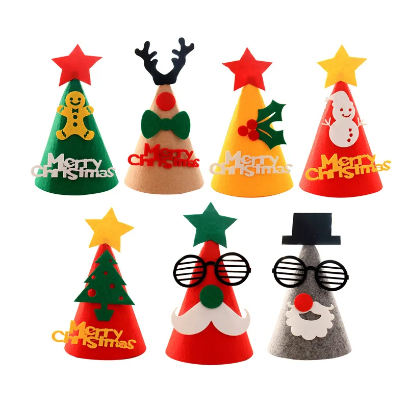 Коледна шапка, Шапка на Дядо коледа, Коледна празнична Шапка за деца, Удобна Класическа Коледна шапка за Момичета и момчета