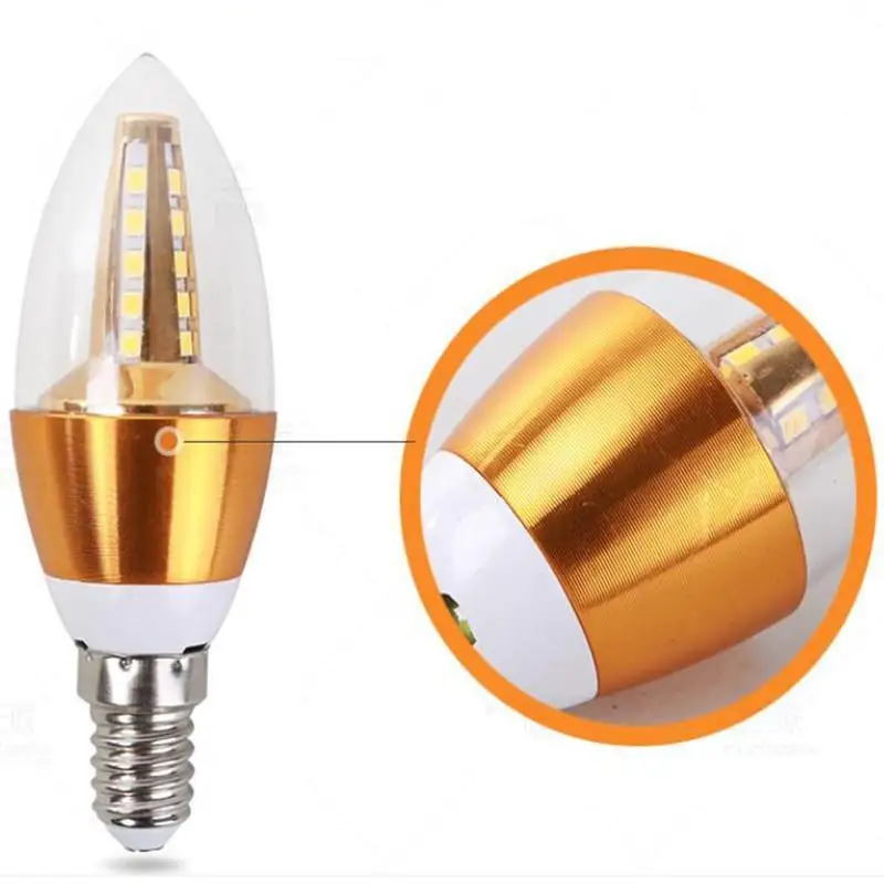 Лампа E14 крушка свещ led 220V 5W водоустойчива Алуминиева энергосберегающая