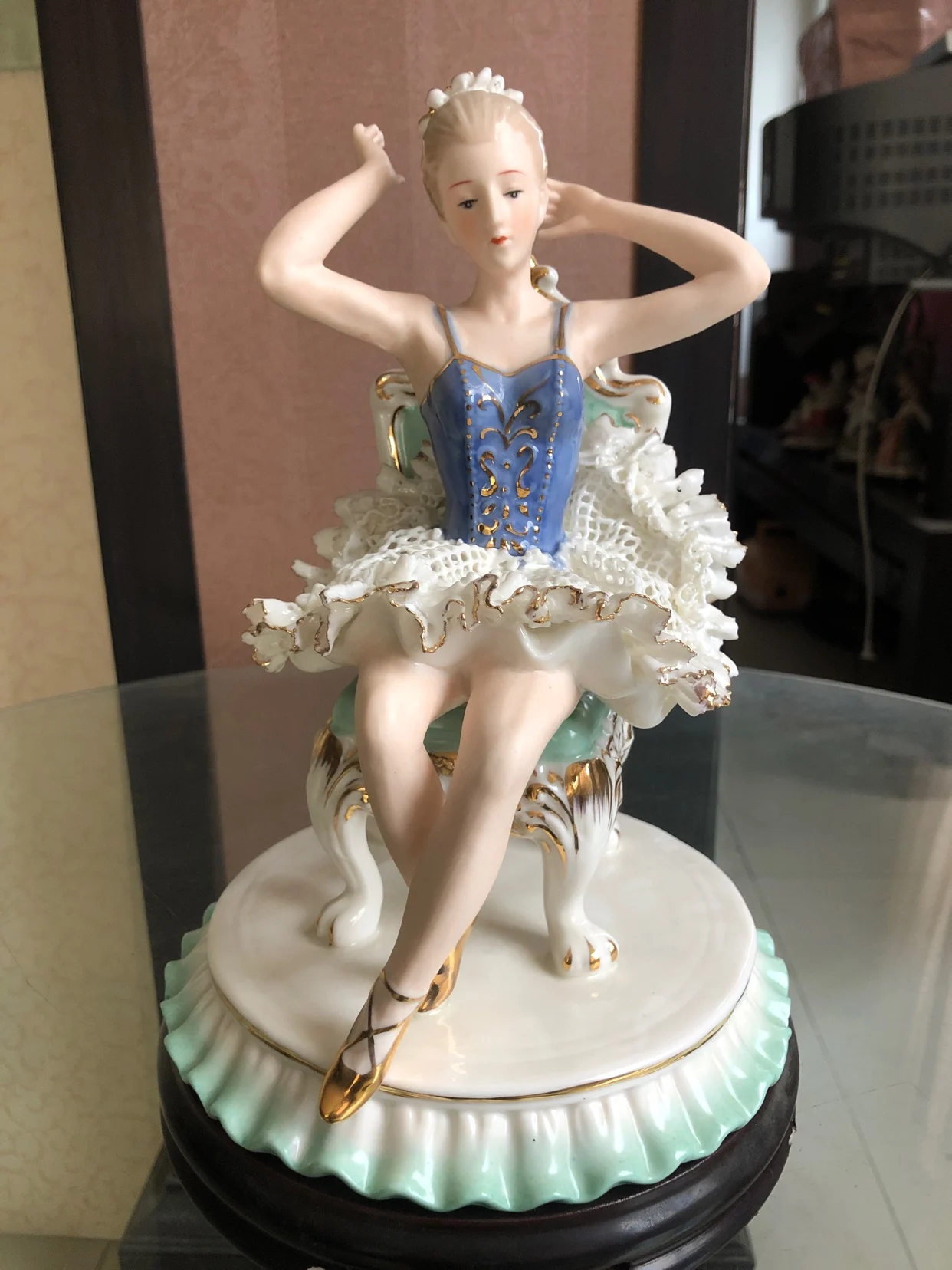 Лейси балетната момиче керамично украса дневна луксозна сватба