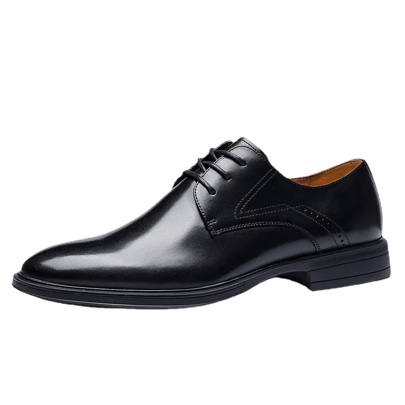 Луксозни маркови дизайнерски мъжки модел обувки, официални делови Oxfords дантела, мъжки обувки от естествена Кожа върху плоска подметка, Меки Мокасини За Мъж