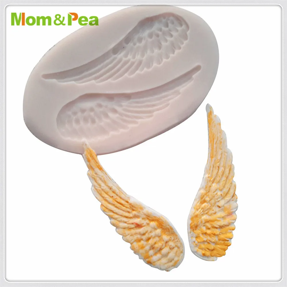 Мама и Грах MPA0673 Перо Силиконова Форма на Захар Паста 3D Скърпвам Украса на Тортата Сапун Мухъл