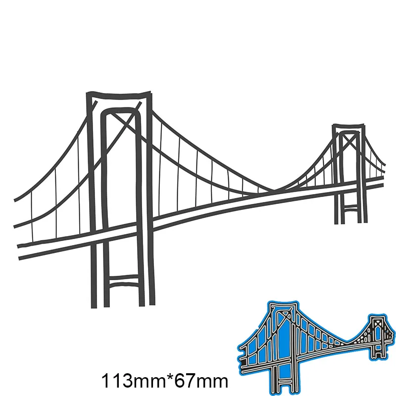 Метални Режещи Удари нов Мост за декор карта DIY шаблони за Scrapbooking Хартиен Албум шаблон Умира 113*67 мм