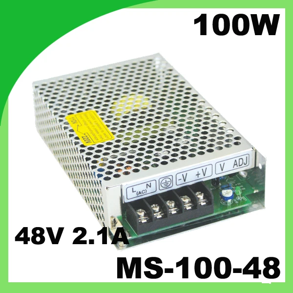 Миниатюрен ac трансформатор за постоянен ток MS-100-48 с освобождаването на 48 vdc 2.1 A мини led преобразувател на храна
