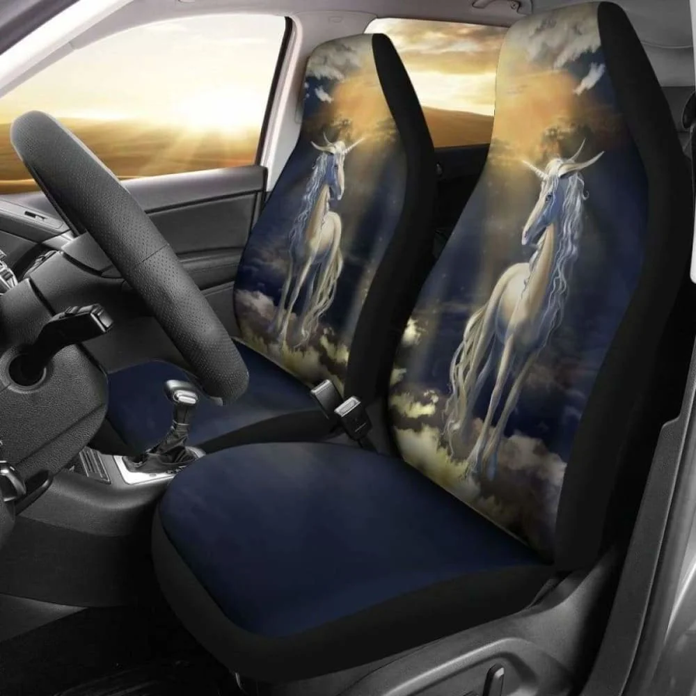 Мистична Еднорог Калъфи за автомобилни седалки Комплект от 2 Универсални Защитни Покривала за Предните седалки
