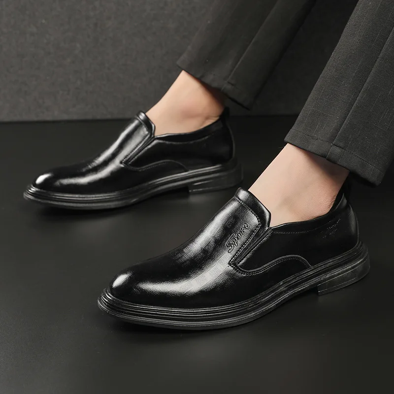 Модерен мъжки модел обувки без закопчалка, Мъжки Oxfords, Модни Мъжки Обувки в бизнес стил, Новост 2022 година, Класически Кожени мъжки Костюми, Обувки
