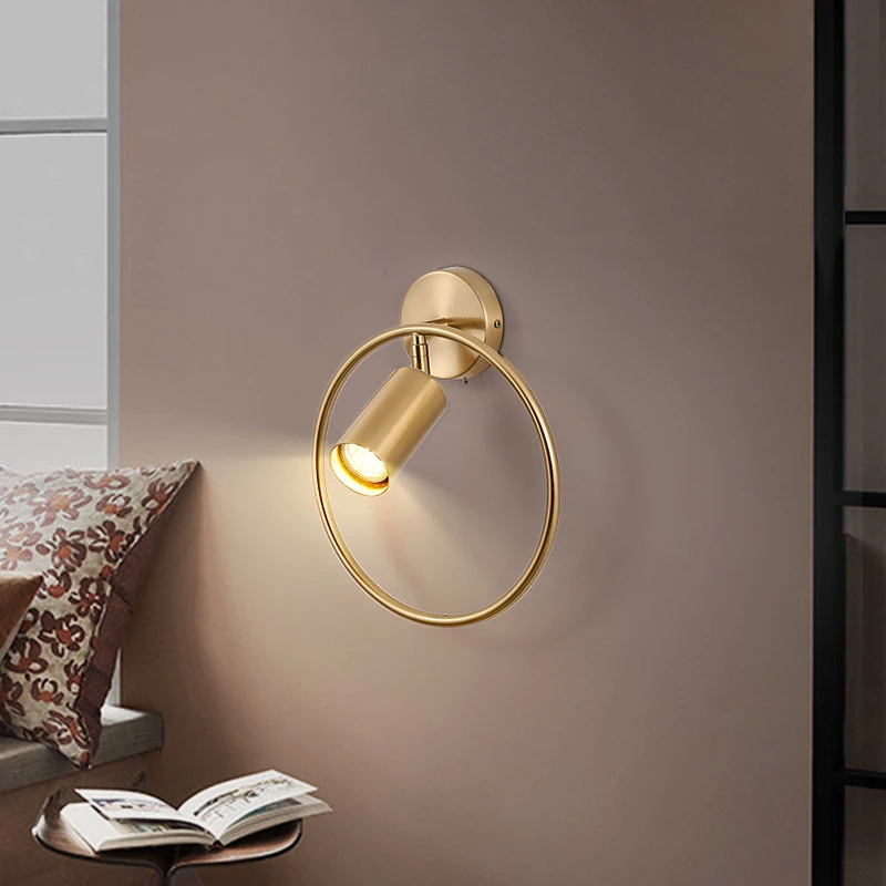 Модерен, скандинавски Led монтиран на стената лампа с възможност за завъртане, лампа за спални GU10, разкошен фон за всекидневната, лампата за вътрешно осветление, светлината на прожекторите