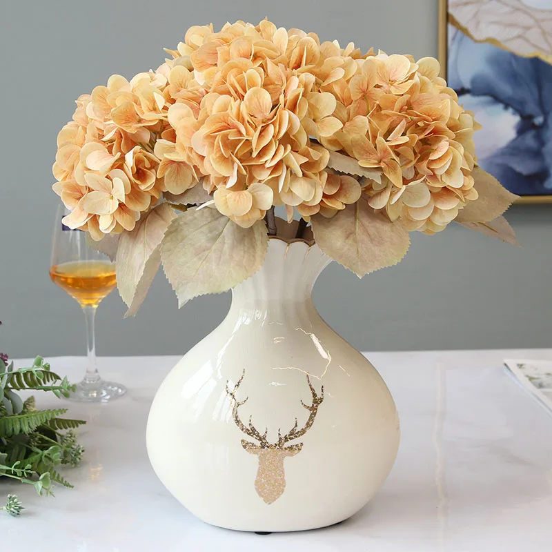 Модерна проста екстравагантен креативна керамична ваза, североевропейская и американската настолна ваза, за украса на верандата, ръчно изработени продукти и украшение