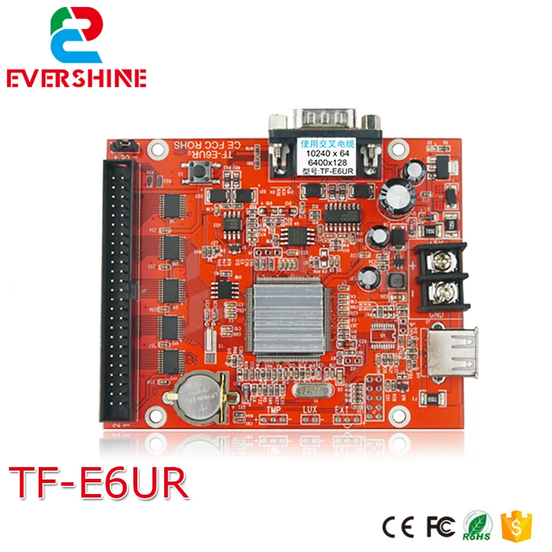 Монохромен 10240x64 пиксела двоен цветен модул 5120x64 карта за управление TF-E6UR led дисплей контролер с функция USB