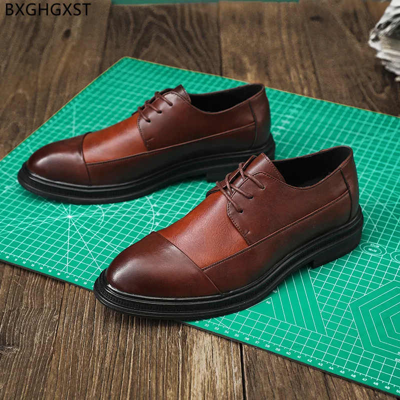 Мъжки обувки-Oxfords, високо качество Черни Модела Обувки, Мъжки Модни Кафяви Вечерни Обувки за Мъже 2022, Zapatos De Vestir De Los Hombres