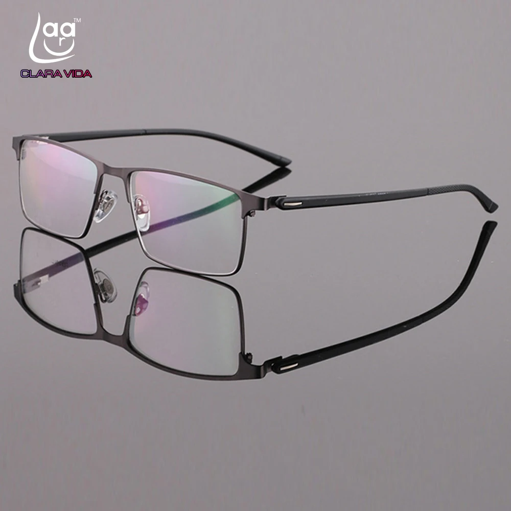 Мъжки слънчеви очила Lentes Opticos Mujer с пълна рамки, бизнес ултра-леки крака Tr90, Изискана Линия, Силиконови носа облицовка, Оптични рамки