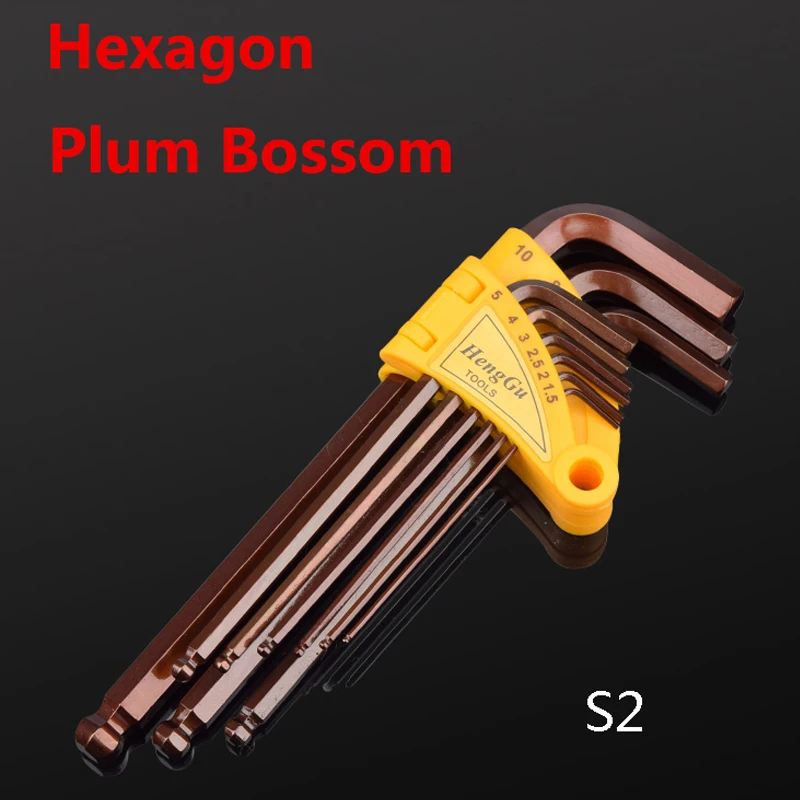 Набор от шестоъгълни отвертки Plum Bossom, Шестограмен ключ, 1 бр., Ръчни инструменти от хромованадиевой стомана