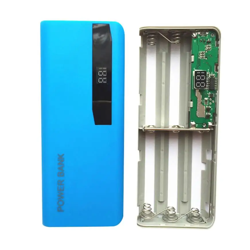 Нов Led дисплей 5X18650 USB Power Bank Зарядно Калъф САМ Box За iPhone 17Aug18 на едро-15