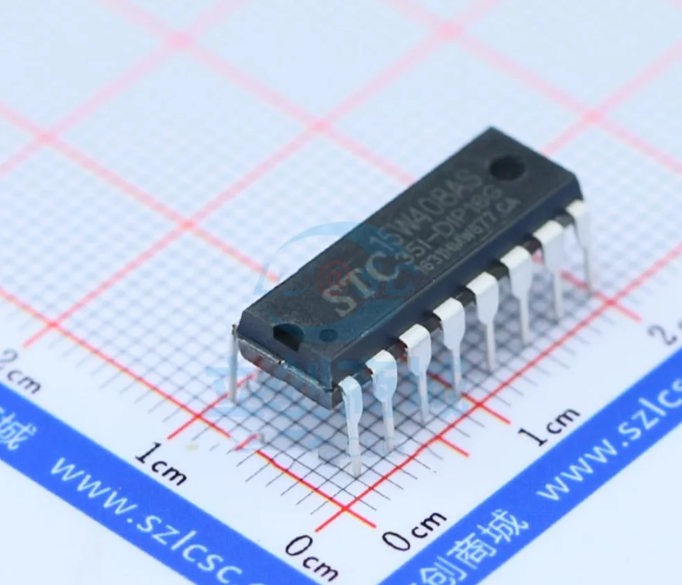 Нови оригинални внос на STC15W408AS-35I-DIP16 вграден едно-чип микрокомпьютерный контролер на чип за IC интегрална схема полупроводниковата