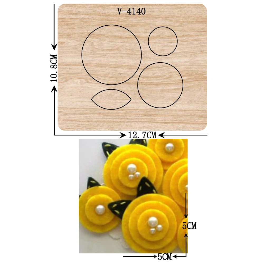 Нови цветя дървени печати режещи печати за scrapbooking Различни размери V-4140