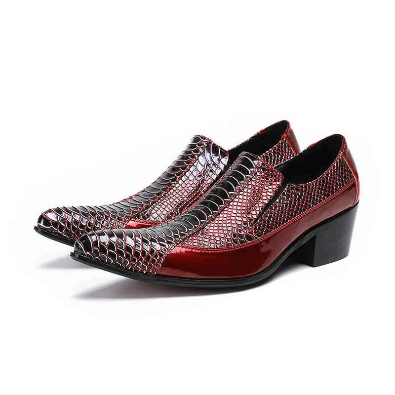 Новите Червени Официални Обувки, Мъжки Сватбени Модела Обувки Мъжки Оксфордские Остроносые Обувки за Мъже