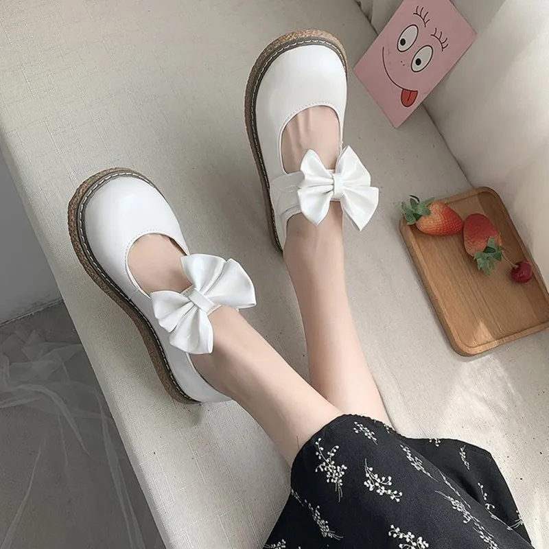 Обувки в стил Лолита, скъпа принцеса, ежедневни японската обувки на равна подметка, реколта лейси обувки с лък, кавайная обувки, скъпа дамски обувки за cosplay, лоли
