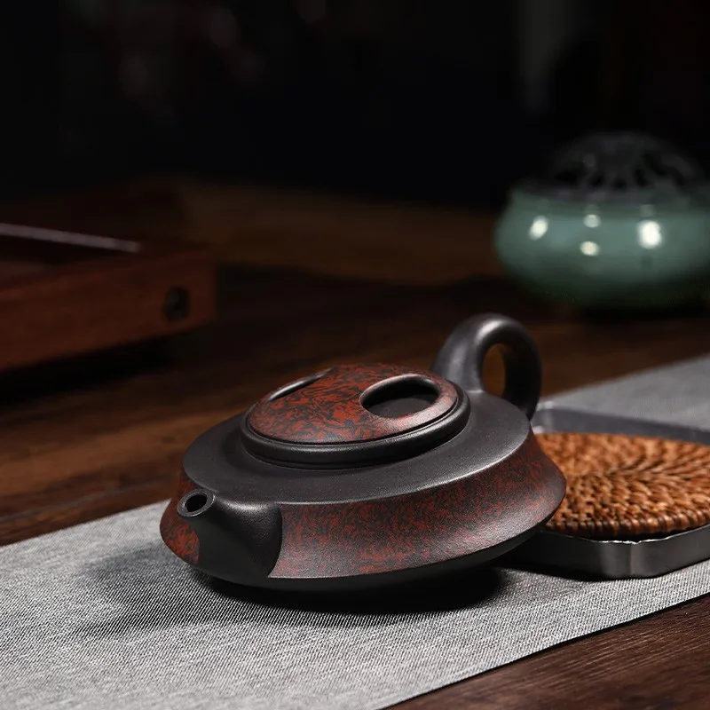 Обърнат Maker От Лилава Глина Xishi Yixing, Известен Колекция От Ръчно Изработени Подаръци Чайник, Чай, Черен Усукана На Кал Модел На Калъф За Крави