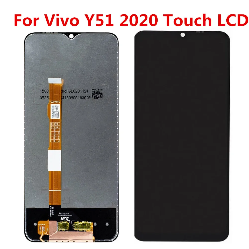 Оригинален 6,58 За VIVO Y51 2020 V2030 LCD дисплей, Дигитайзер, Тъч Екран Аксесоари