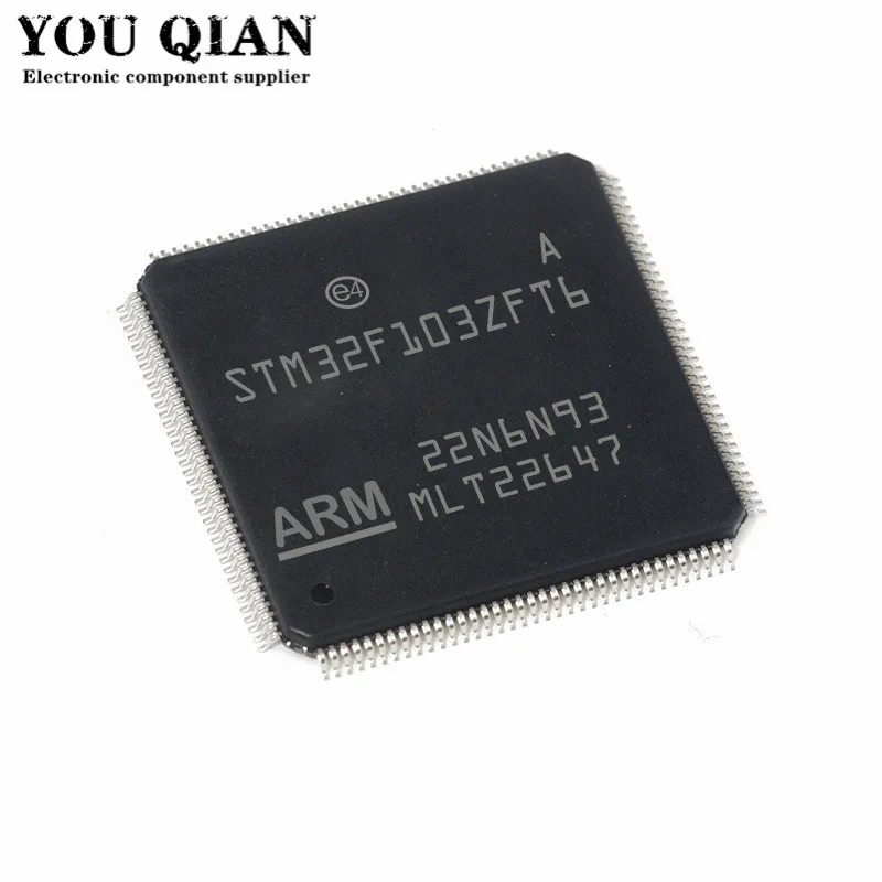 Оригинален автентичен STM32F103ZFT6 LQFP144 32-битов микроконтролер MCU ARM чип IC 32-битов 72 Mhz, 768 KB (768 ДО x 8) светкавица 144-LQFP (20x20
