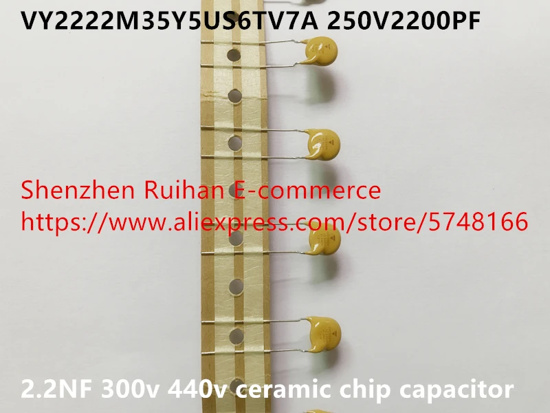 Оригинален нов 100% VY2222M35Y5US6TV7A 250V2200PF 2,2 NF 300 440 В керамичен чип кондензатор (индуктор)