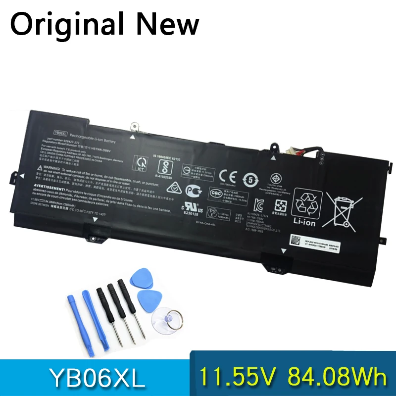 Оригинална батерия YB06XL за HP Spectre x360 15 2018 15-ch000 HSTNN-DB8H/DB8V 928427-271/272 926372-855 928372-855/856 TPN-Q200