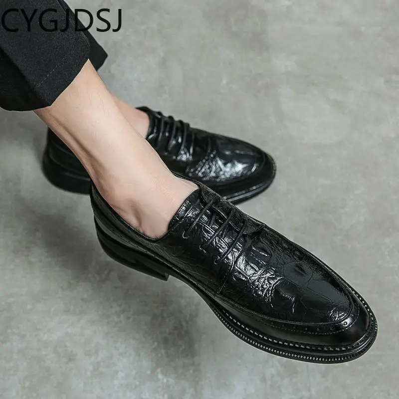 Официалните обувки за мъже, италиански ежедневни обувки-Oxfords за Мъже, Модел обувки за Мъже, Бизнес Костюми, Сватбена рокля от крокодилска кожа, Homme
