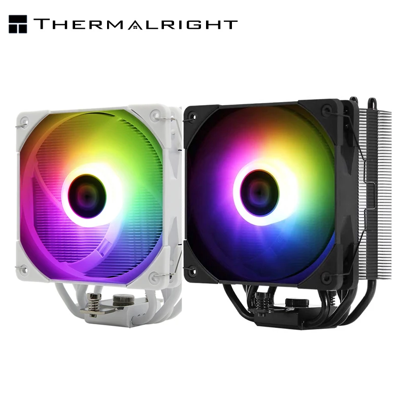 Охладител за процесор Thermalright RGB Tower за Intel и AMD, Вентилатор за охлаждане на КОМПЮТРИ PWM 120 мм, Меден радиатор с 5 топлинна тръби, 5 В 3PIN ARGB AURA SYNC
