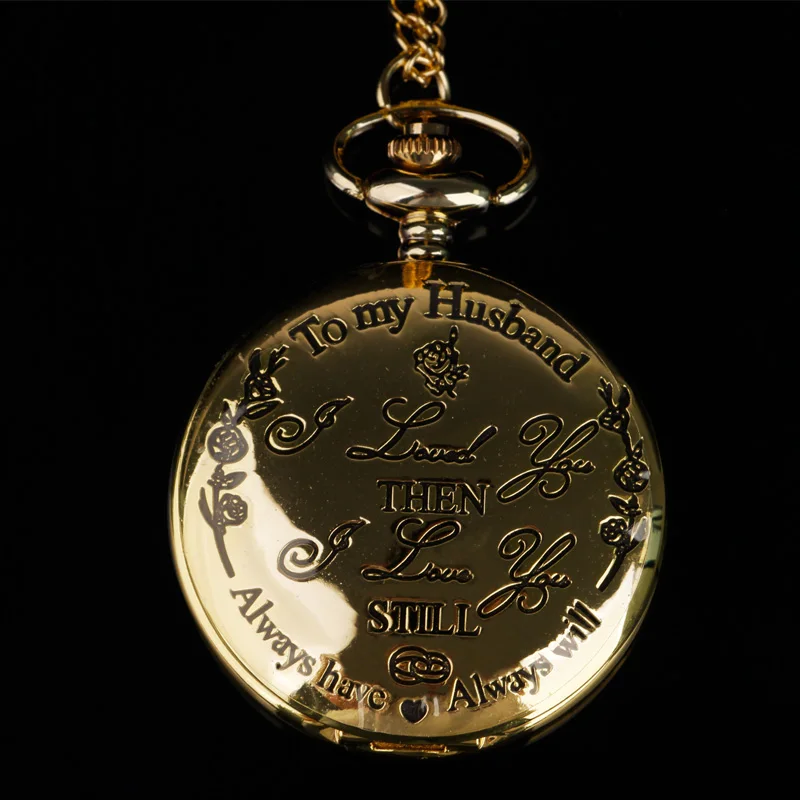 Подарък За Двойки Кварцови Часовници Джобни Подарък на Съпруга си Златни Модерен Часовник С Веригата Висулка Подарък reloj de bolsillo