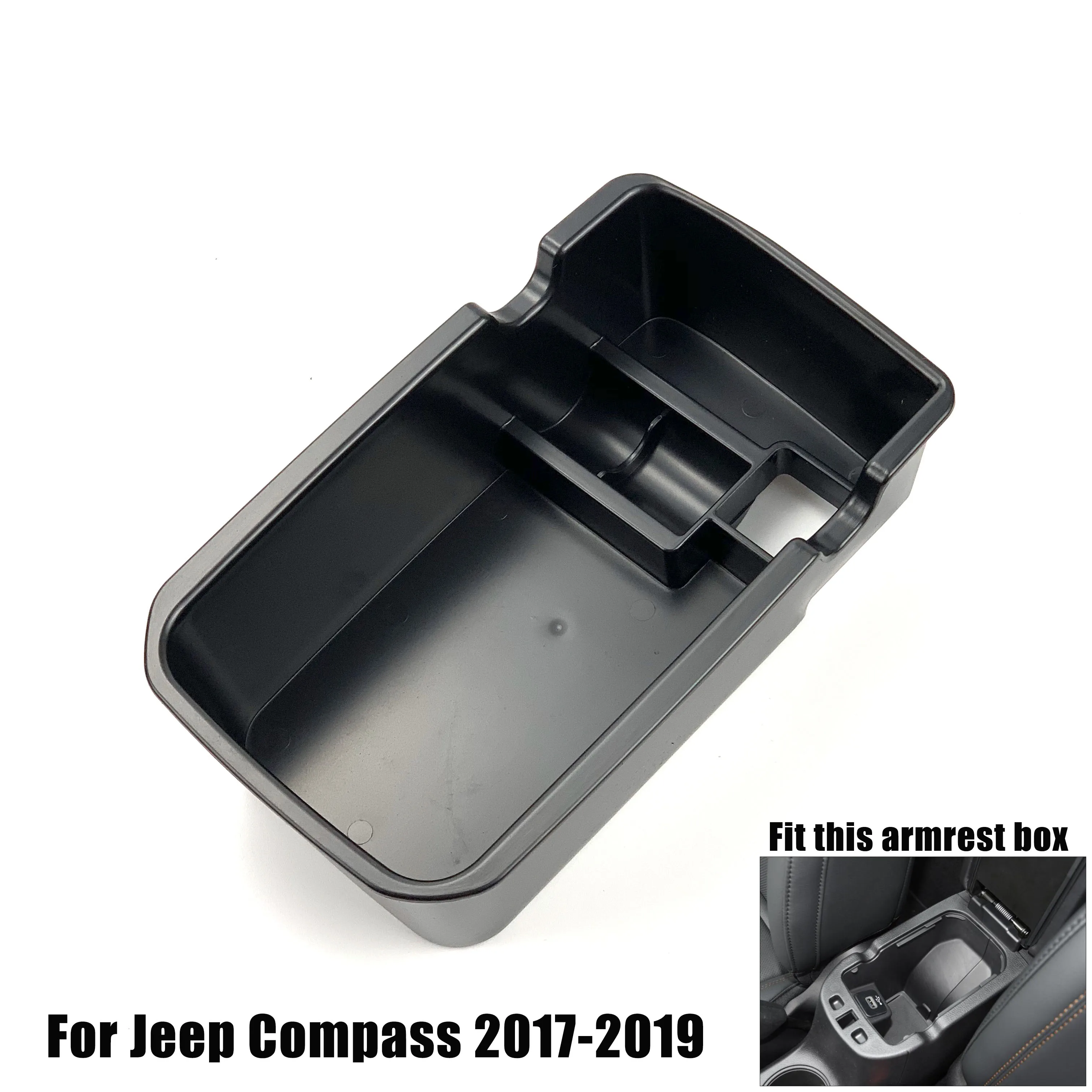 Подлакътник Кутия За Съхранение на Jeep Renegade Compass, Grand Commander Централна Конзола Органайзер За Съхранение на Аксесоари