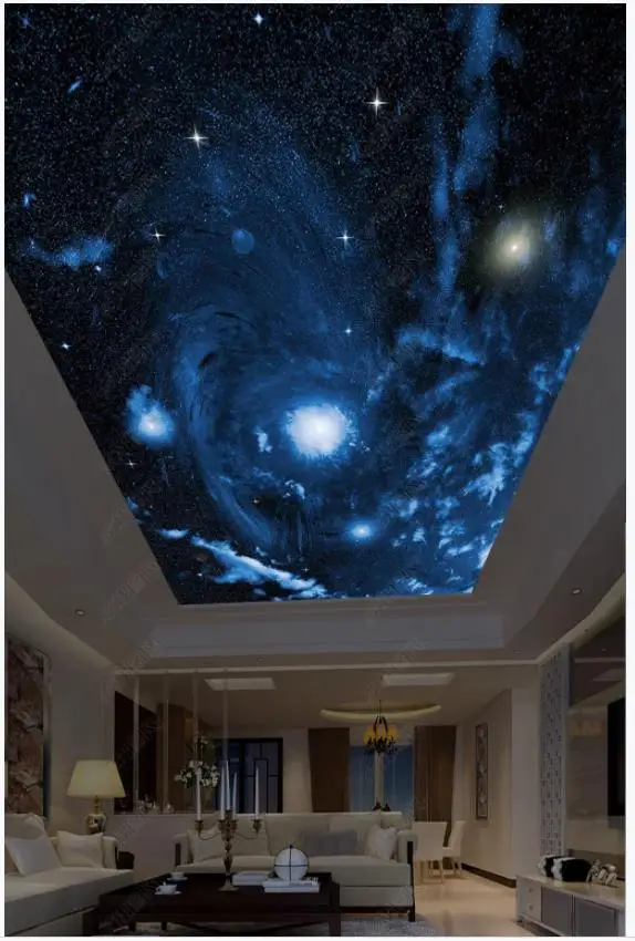 Потребителски тапети 3d таван тапети за стените, 3 d Красивото звездно небе HD голяма картина за детска стая на тавана на зенит живопис