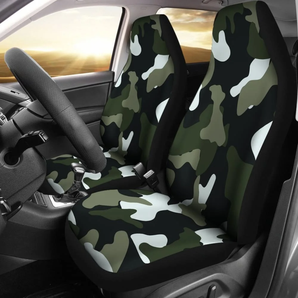 Просто Армейски калъф за столче за кола, Комплект от 2 Универсални Защитни покривала за предните седалки