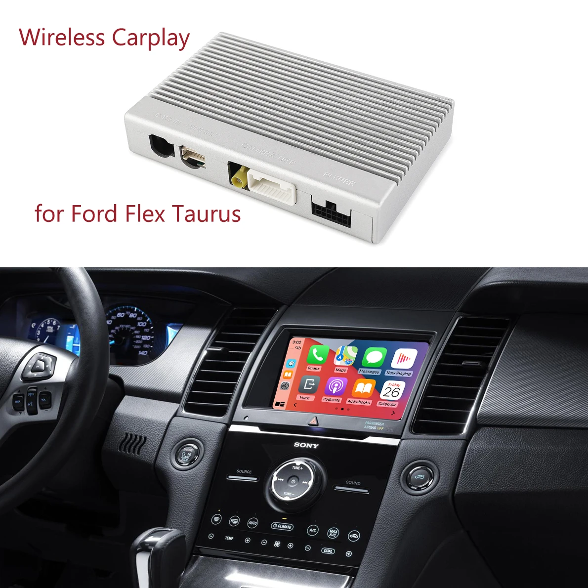 Пътен Топ Apple Car Play Android Auto Mirror Линк Airplay Камера За Обратно Виждане И Безжичен Carplay Ford Flex Taurus Sync2