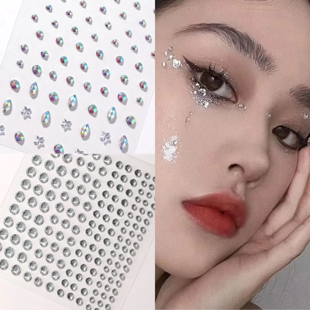 Разход на Размера на Сенки За очи Диамантени Етикети 3D Перлата на Crystal Лицето Бижута Мода Жените Татуировка Диамант Грим на Очите Стикер
