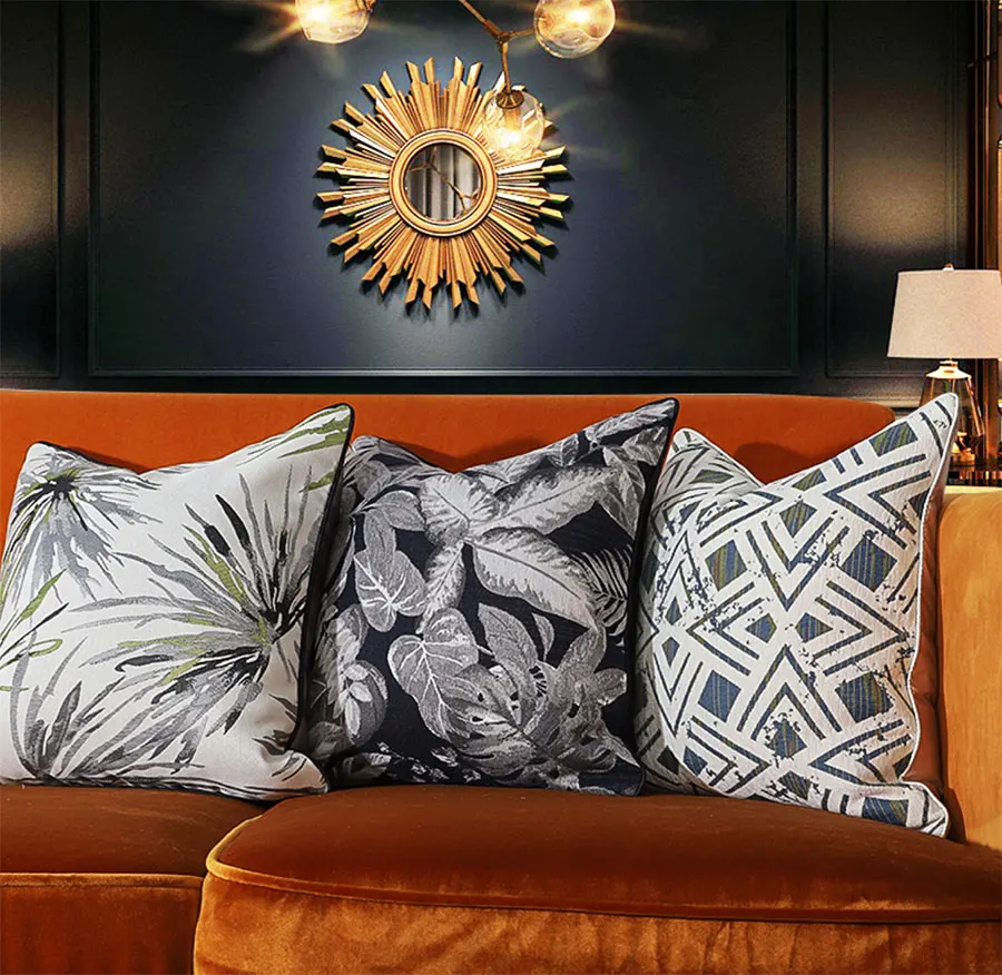 Реколта декоративна възглавница с геометрични растение/almofadas case 30x50 45 50, френска мода абстрактна възглавница за декорация на дома
