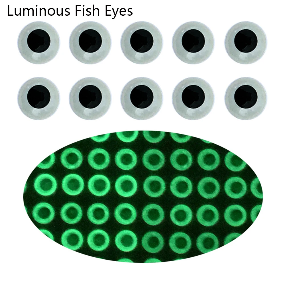 Светещи Риболовни Примамки Очите 300 бр./компл. Направи си САМ Обвързването на мушек Риболовни Изкуствени Светещи Рибешки Очи Риболовни Примамки Аксесоари 3 мм/4 мм/5 мм/6 мм