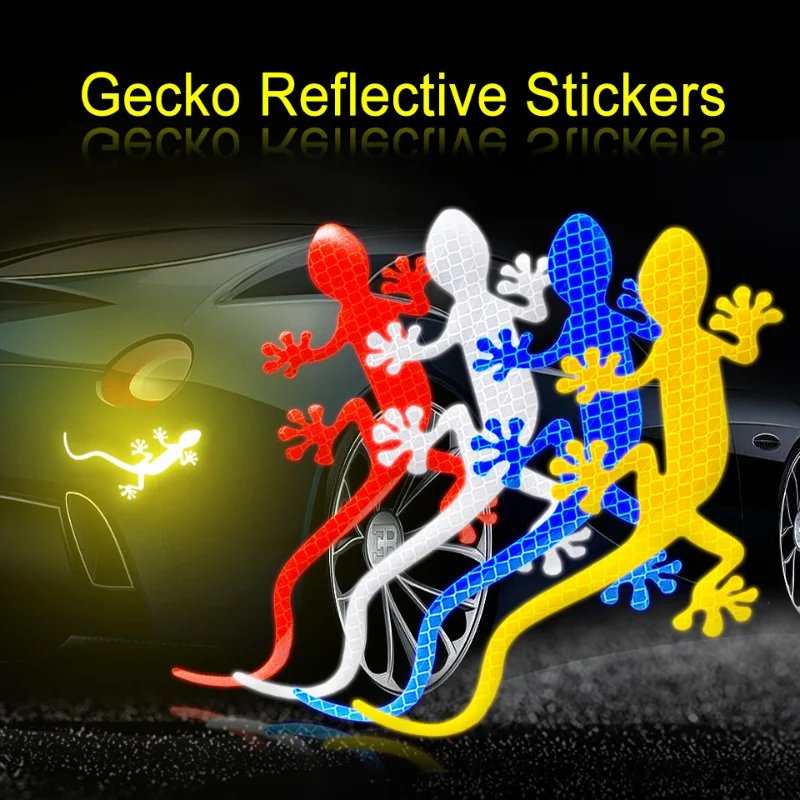 Светлоотразителни Автомобилни Стикери Гущер 3D Стерео Етикети Творчески Авто Опашката Лого, Декоративни Аксесоари Стикери За Прикриване на Драскотини По Тялото
