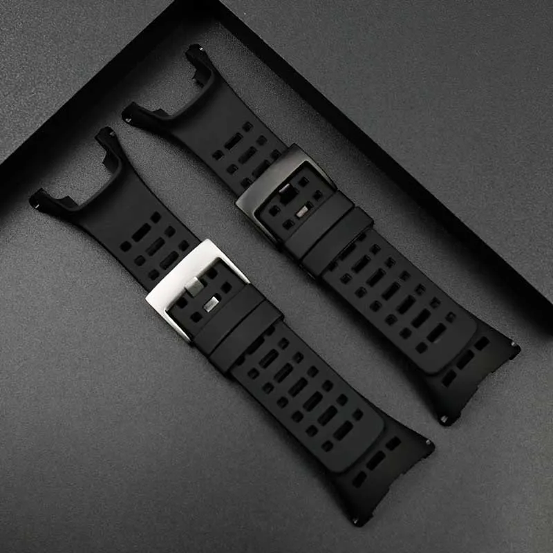 Силиконов каишка мъжки 24 мм за SUUNTO Ambit1 2 3P стръмни черни часовници дамски спортни потеющий гумена каишка с катарама аксесоари