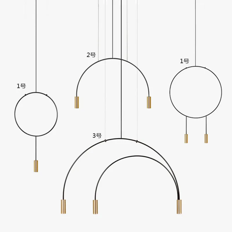 Скандинавска дизайнерска линия геометрия ресторант бар индивидуалност кафе дневна спалня хол led лампа