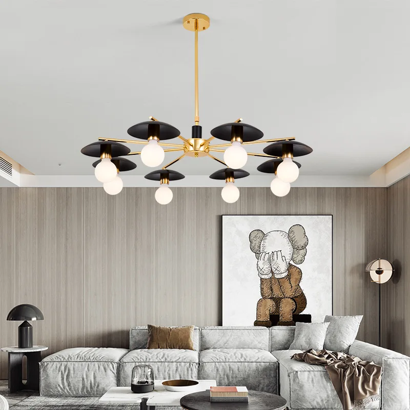 Скандинавска полилей за всекидневната, led креативна постмодернистская E27, просто домашен зала, ресторант, спалня, луксозен полилей